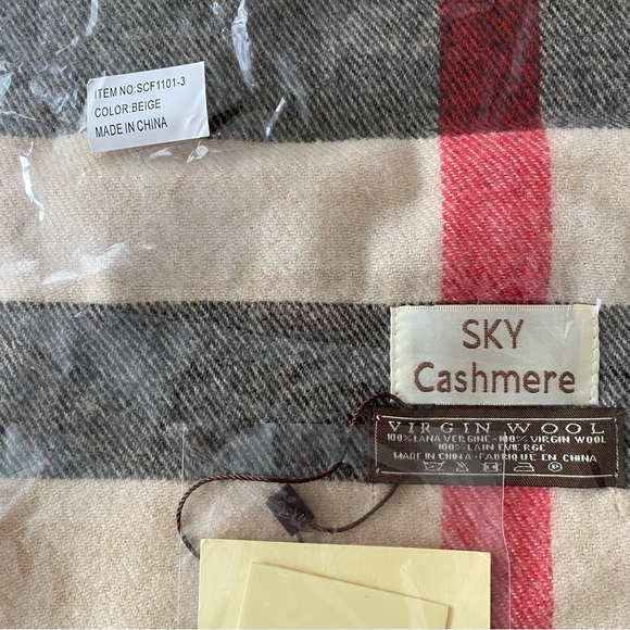 NWT Sky Cashmere Virgin Wool Scarf - Picture 7 of 11